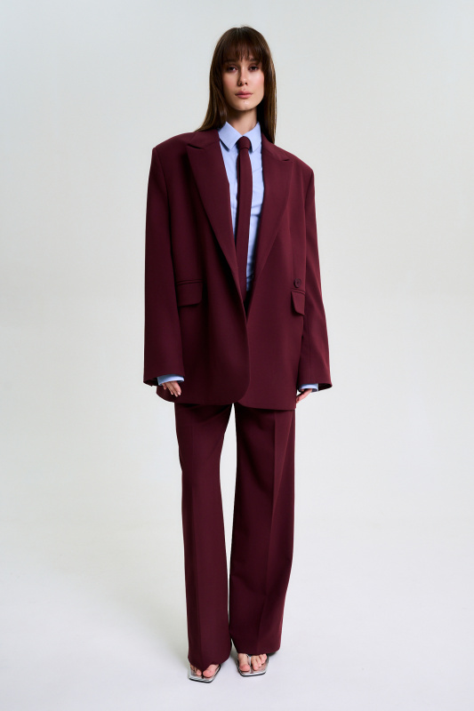 Пиджак объемный BURGUNDY Пиджак объемный BURGUNDY